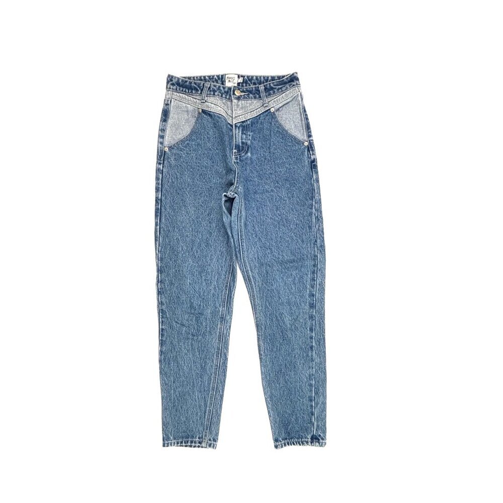 Princess Polly Straight Leg Women's size‎ 4 Two Tone Blue Denim jeans